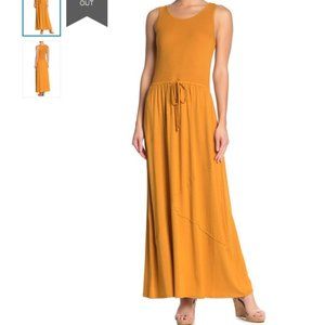Spense Sleeveless Drawstring Waist Maxi Dress NWOT